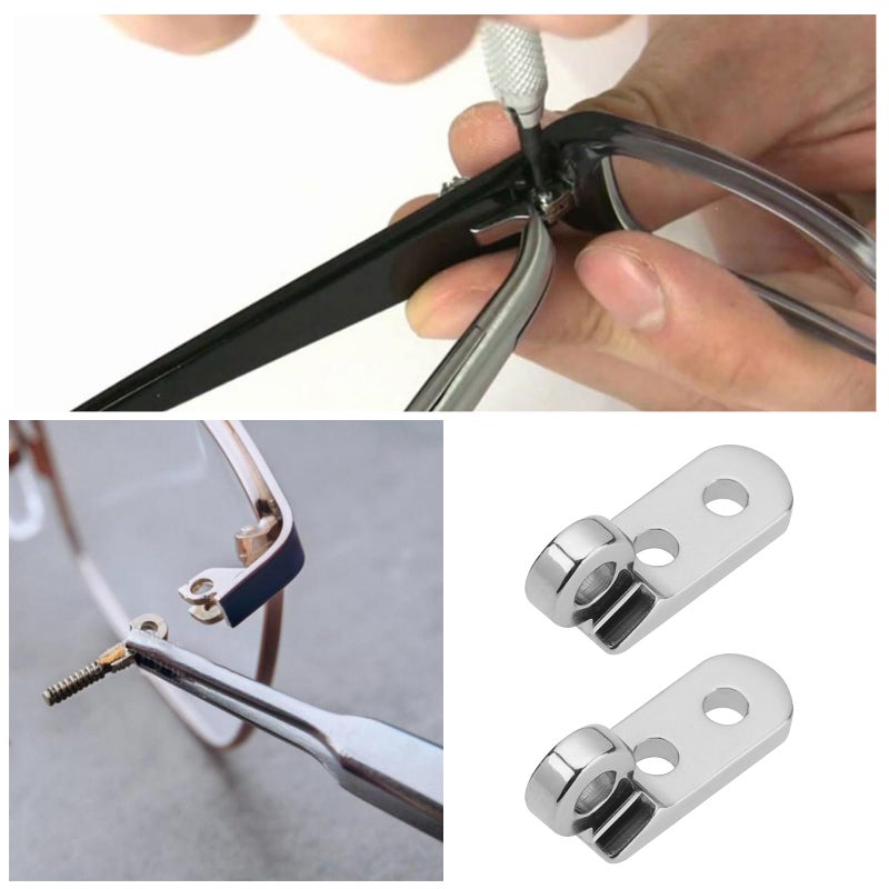 أوتوتك OTOTEC 4 أزواج من النظارات المفصلية العالمية 3 مم إطار النظارات المفصلي لإصلاح النظارات المفصلية للمسافرين النظارات الشمسية إطار بلاستيكي 3 × 1 مم - Image 3